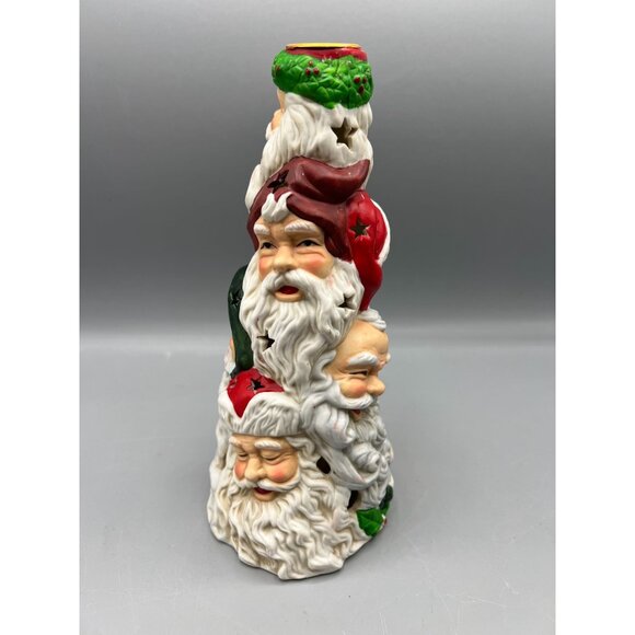 The Many Faces of Santa Lighted Figurine - Picture 12 of 16